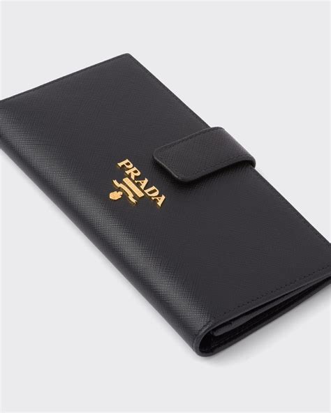 authentic prada 1m0506|Black Large Saffiano Leather Wallet .